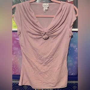 A’gaci Tee U.S.A. Pink Top Size Medium NWOT